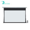 Motorized tensioned projector screen