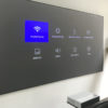 black projector screen