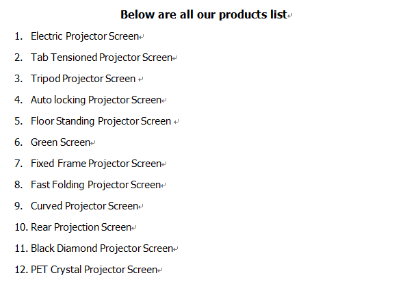 Projector Screen Manufacturer
